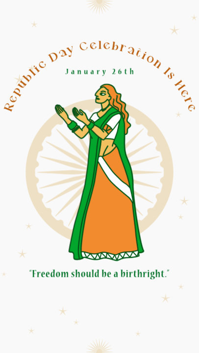 Instagram Story Generator with a Freedom-Themed Quote for India Republic Day