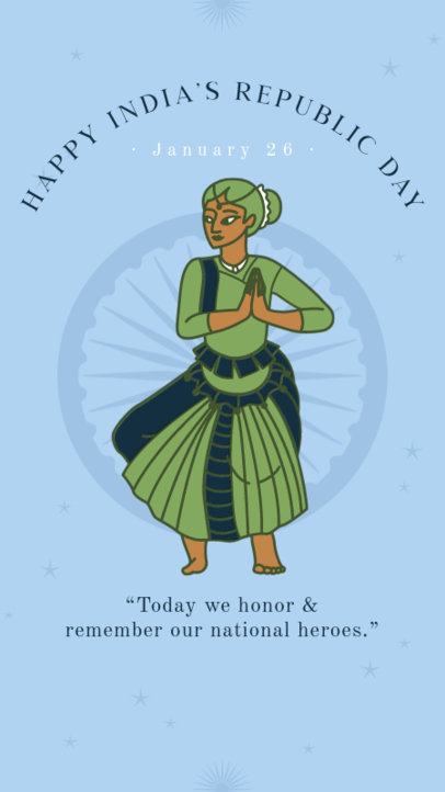 India's Republic Day-Themed Instagram Story Creator Featuring an Inspirational Quote