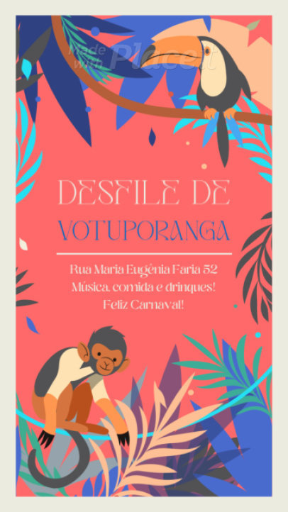 Instagram Story Video Maker to Promote a Brazilian Carnival Event