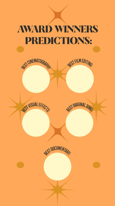 Award-Themed Instagram Story Maker Featuring Winner Predictions