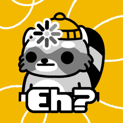 Illustrated Emote Maker With a Kawaii-Themed Raccoon