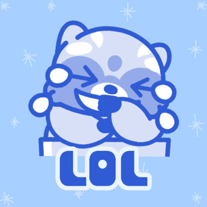 Funny Twitch Emote Maker With a Raccoon Laughing