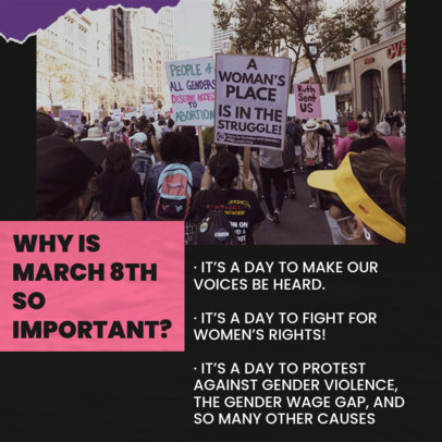 Women's Day Instagram Post Maker Featuring Facts