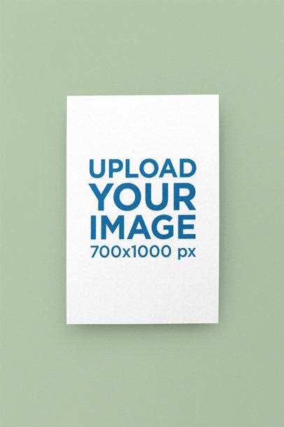 Greeting Card Mockup Featuring a Customizable Background