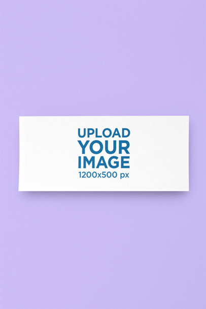 Horizontal Greeting Card Mockup Featuring a Colorful Surface