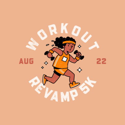 Running Logo Generator for a 5K Marathon