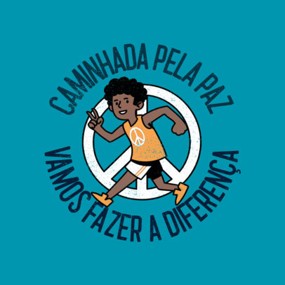 Logo Maker for a Peace Running Marathon