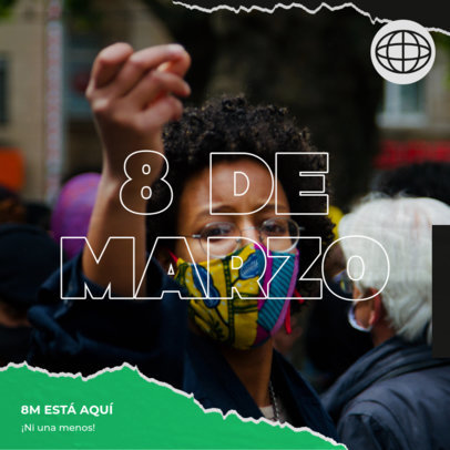 Women's March Instagram Post Creator Featuring a Feminist Theme