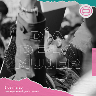 Prostest-Themed Instagram Post Template for Women's Day