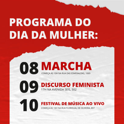 Instagram Post Maker for a Women's Day Program