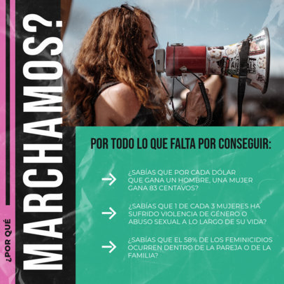 Instagram Post Template for an Infographic About Women's Rights