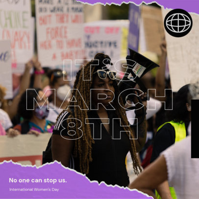 Instagram Post Creator for a Women's Day-Themed March