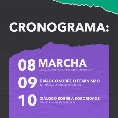 Feminist Instagram Post Generator Featuring an 8M Timeline