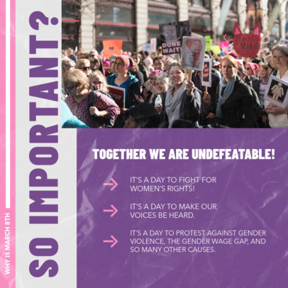 Instagram Post Maker for an International Women's Day-Themed Infographic