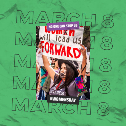 Instagram Post Generator for a Women's Day-Inspired Infographic Cover