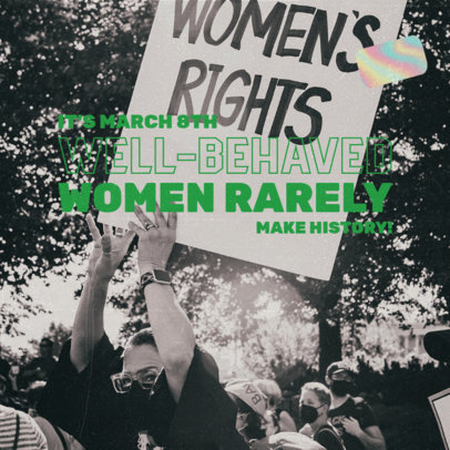 Instagram Post Template with a Women's Rights Theme