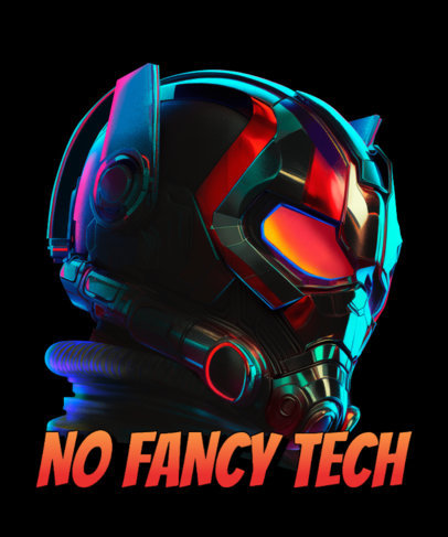 T-Shirt Design Template With an AI-Generated Graphic Inspired by Ant-Man