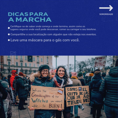 Instagram Post Creator with Useful Tips for a Women's Day Event