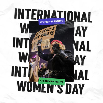 Instagram Post Generator for a Women's Right-Themed Carousel Cover