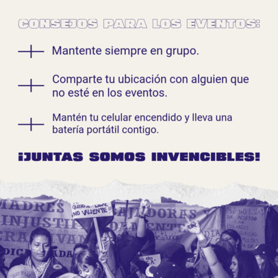 Instagram Post Creator Featuring Advice for Women's Day Events