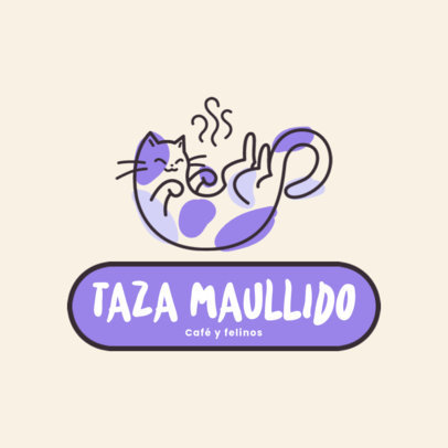 Logo Generator for a Coffee House Featuring a Kitty Graphic