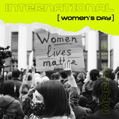 Women's Day Instagram Post Maker for an Informative Carousel