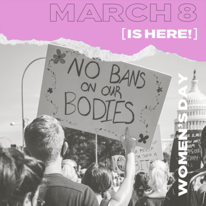 Infographic Instagram Post Creator Featuring a Carousel for Women's Day