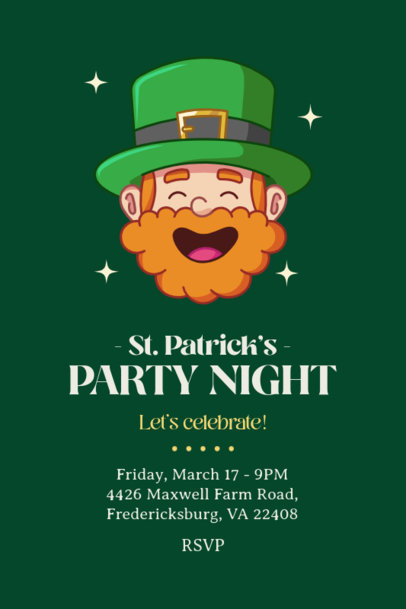Invitation Design Generator to Celebrate a St Patrick's Party Night 5364a
