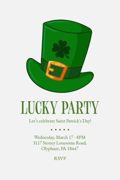Lucky Party Invitation Design Generator for St Patrick's Day 5364e