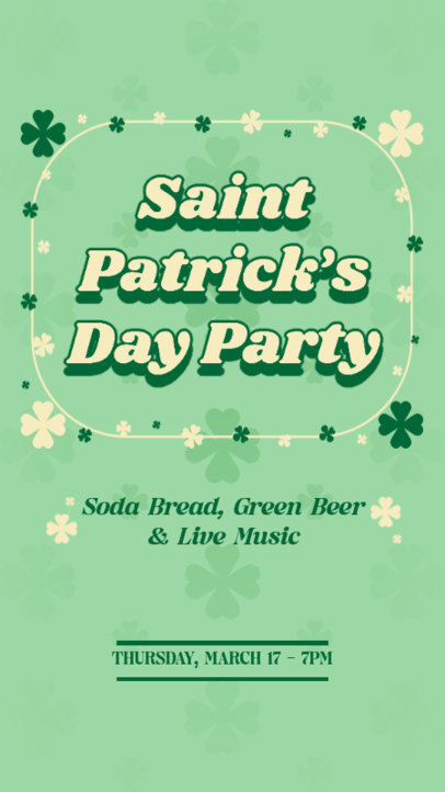 Instagram Story Generator for a St Patrick's Day Party Event