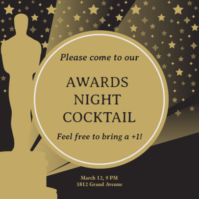 Awards Night Instagram Post Maker for a Cocktail Event