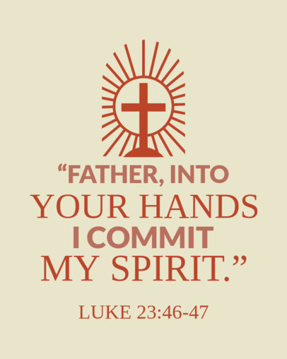 Religious Instagram Post Maker Featuring an Easter Message