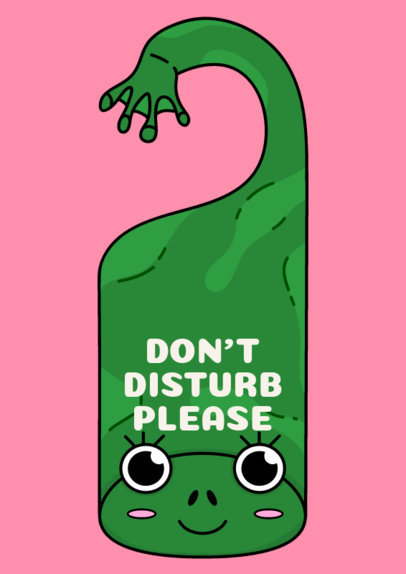 Door Hanger Design Generator Featuring a Frog Graphic 5380e-5384