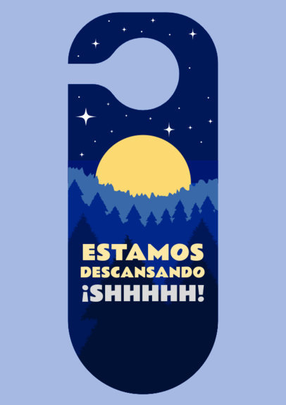 Door Hanger Design Creator Featuring a Forest Night Illustration 5380f-5381
