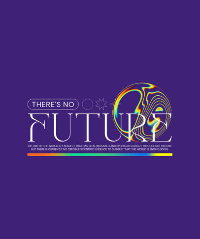 T-Shirt Design Generator Featuring an Abstract Graphic with Gradient Colors