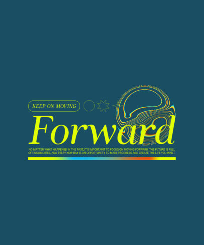 Streetwear-Styled T-Shirt Design Template with Contrasting Texts