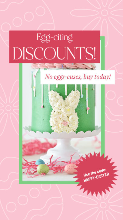 Instagram Story Design Template for a Sale Featuring an Easter Theme With a Solid Color Frame 5392b