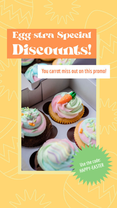 Instagram Story Maker With an Easter Theme and a Funny Egg Pun for a Bakery Sale 5392d