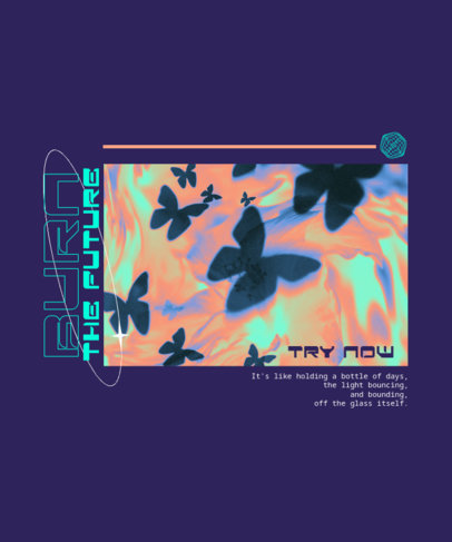 00s Themed T-Shirt Maker Featuring a Cool Illustration