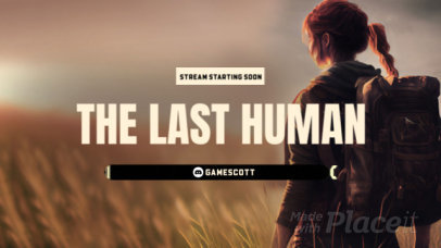 The Last of Us-Inspired Twitch Screen Video Maker with an Animated Starting Soon Message