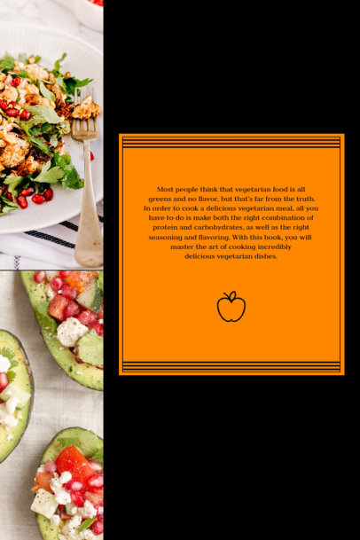 Back Book Cover Generator for Vegetarian Dishes