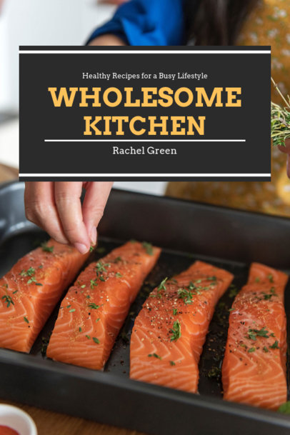 Lifestyle Cookbook Cover Template for Healthy Recipes