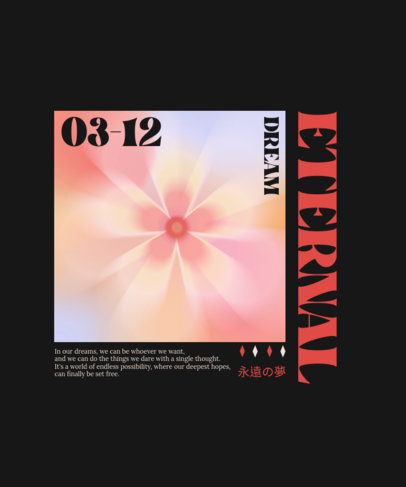 T-Shirt Design Maker Featuring a Typography Theme and a Sweet Quote