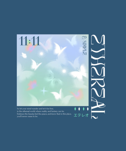 T-Shirt Design Creator With a Gradient Aesthetic and a Sweet Quote