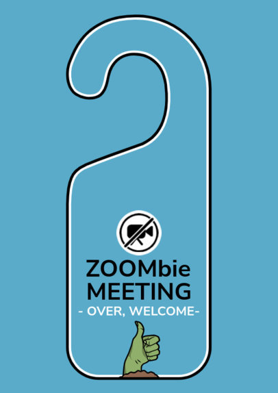 Fun Door Hanger Design Maker Featuring a Zombie Theme 5380h-5381