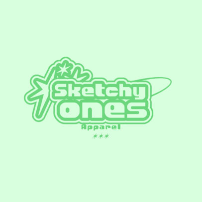 Retro Logo Creator for a Y2K Apparel Store