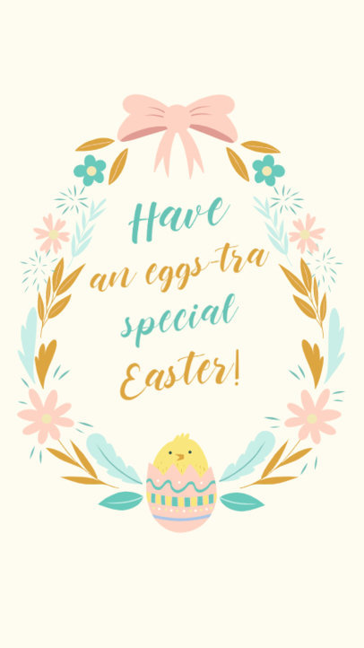 Instagram Story Maker Featuring Easter Greetings