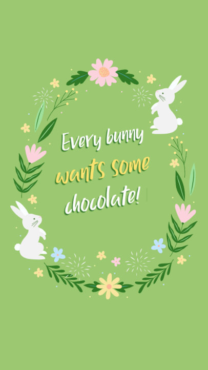 Holiday Instagram Story Generator Featuring an Easter Bunny