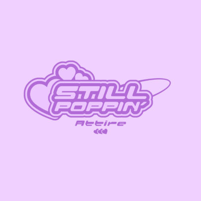 Apparel Store Logo Template Featuring a Y2K Style