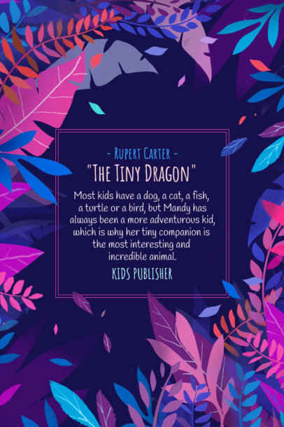 Back Book Cover Maker for a Fantasy Children's Story 